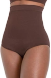 Shapermint High Waist Shaper Briefs In Chocolate