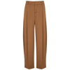 Vince Tailored Wide Leg Trousers In Brown