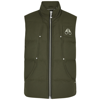 MOOSE KNUCKLES MONTREAL GREEN QUILTED COTTON-BLEND GILET