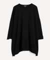 Eskandar Cashmere A-line Boat-neck Sweater In Black