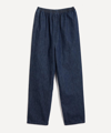 Eskandar Cotton Japanese Trousers In Jean Dark
