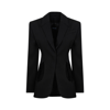 Mugler Tailored Buttoned Cuff Blazer Black In Black