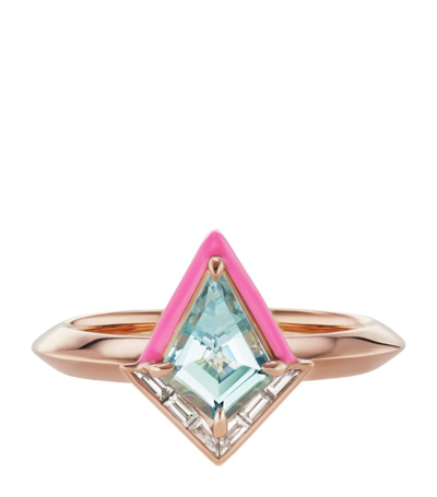 Emily P. Wheeler Rose Gold, Diamond And Aquamarine Twinkle Ring