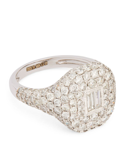 Shay White Gold And Diamond Pinky Ring