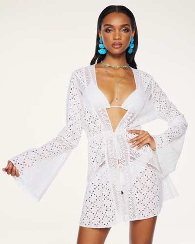 Ramy Brook Simona Coverup Mini Dress In White