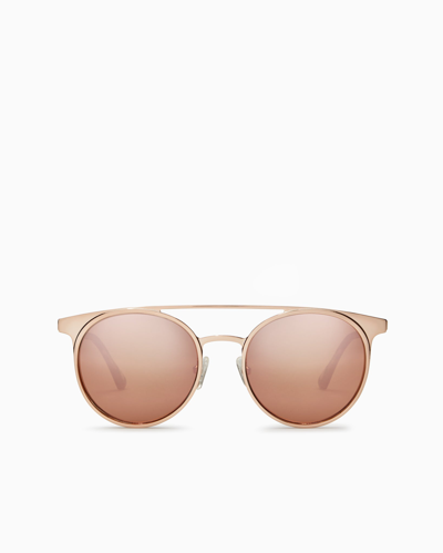 Ramy Brook Malibu Round Sunglasses In Rose Gold