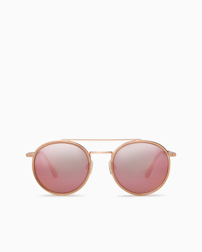 Ramy Brook Monaco Round Sunglasses In Crystal Nude