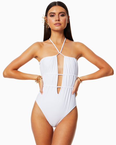 Ramy Brook Marta Strapless One Piece Swimsuit In White