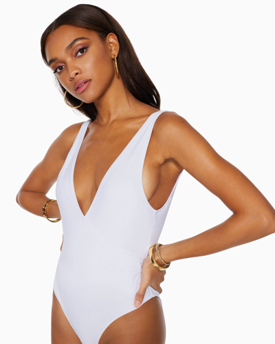 Ramy Brook Soren V-neck One Piece Swimsuit In White