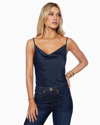 Ramy Brook Abigail Cowl Neck Tank Top In Navy
