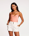 Ramy Brook Abigail Cowl Neck Tank Top In Deco Rose