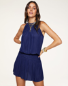 Ramy Brook Paris Sleeveless Mini Dress In Navy