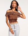 RAMY BROOK STRIPED VANCE OFF-THE-SHOULDER TOP