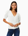 Ramy Brook Flora Puff Sleeve Top In Cream