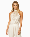 Ramy Brook Lori High Neck Tank Top In Bone