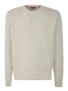 ERMENEGILDO ZEGNA ERMENEGILDO ZEGNA MEN'S WHITE OTHER MATERIALS SWEATER,UAB72110N91 52