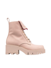 Chiara Ferragni Eyelike-embroidered Denim Boots In Brown