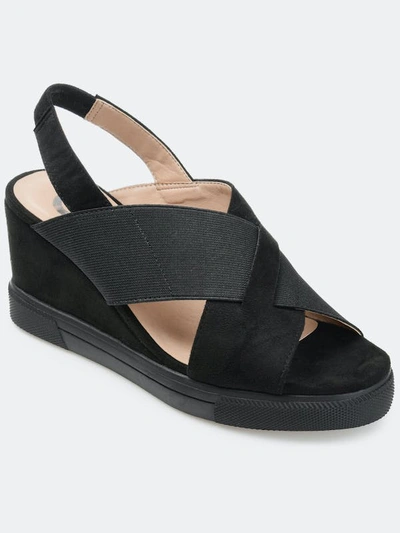 Journee Collection Collection Women's Ronnie Wedge Sandal In Black