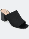 Journee Collection Lorenna Block Heel Mule In Black