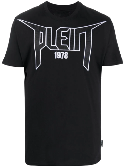 Philipp Plein Embroidered Logo T-shirt In Black