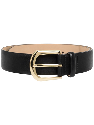 B-low The Belt Kennedy Thin Leather Belt In Schwarz