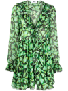 MSGM BUTTERFLY PATTERN MINI DRESS