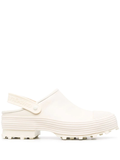 Camperlab Leather Chunky Mules In White