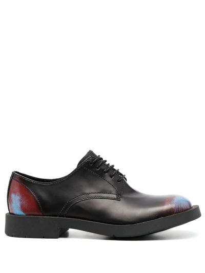 Camperlab Distressed-effect Leather Lace-up Shoes In Black