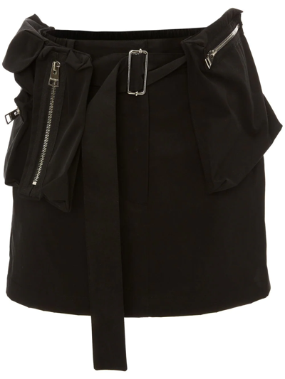 Jw Anderson Zip-detail Miniskirt In Schwarz