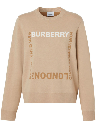 Burberry Horseferry Square Wool Blend Jacquard Sweater In Default Title