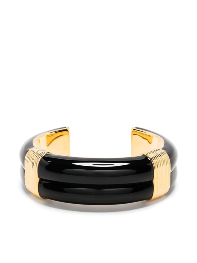 Aurelie Bidermann Panelled Cuff Bracelet In Gold