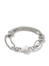 JOHN HARDY CURB CHAIN LINK FRESHWATER PEARL BRACELET