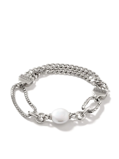 John Hardy Classic Chain Pearl Bracelet In Silver