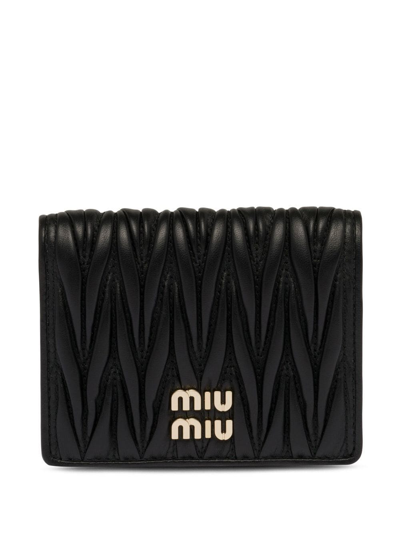 Miu Miu Portafoglio  Logo In Black