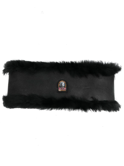 Parajumpers Logo-patch Shearling-lined Headband In Black