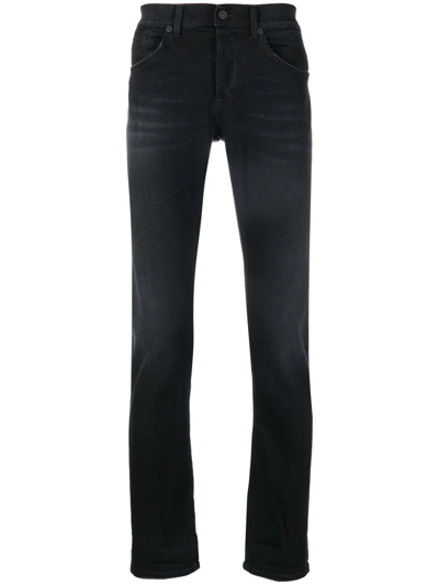 Dondup Slim-cut Denim Jeans In Schwarz