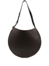 Chloé Mate Large Woven Leather Drawstring Hobo Bag In Brown