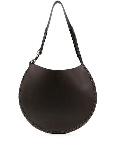 Chloé Chloe Woman Dark Brown Leather Large Mate Shoulder Bag