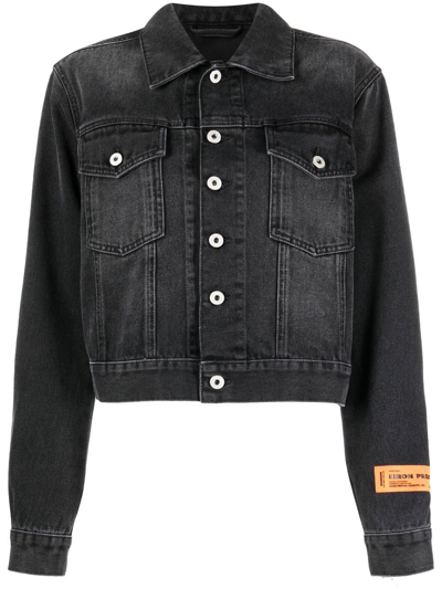 Heron Preston Regular Denim Jacket In Black No Colour