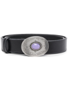 Golden Goose Gemstone-embellished Leather Belt In Schwarz