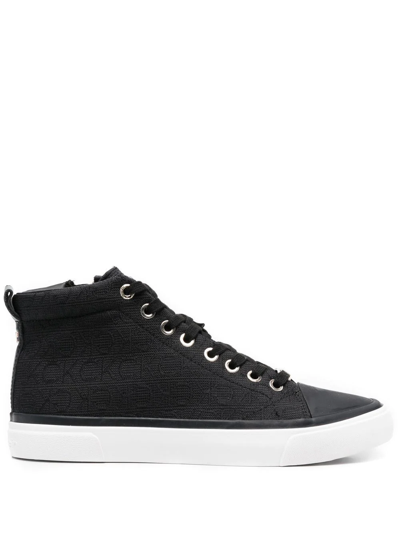 Calvin Klein Hi-top Trainers In Black