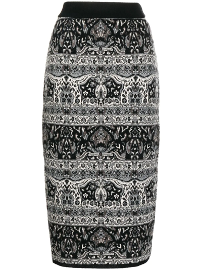 Antonio Marras Gonna Jacquard-pattern Midi Skirt In Black