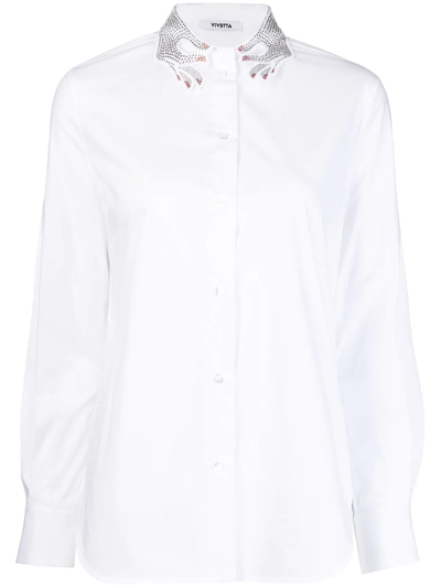 Vivetta Crystal-embellished Shirt In White