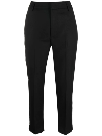 Dondup Cropped Chino Trousers In Schwarz