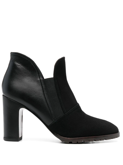 Chie Mihara Eiji 85mm Leather Ankle Boots In Schwarz