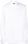Balmain Wingtip-collar Long-sleeve Shirt In Weiss
