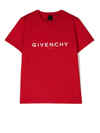 Givenchy Kids' Logo-print Crew-neck T-shirt In Red