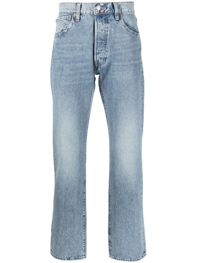 Levi's 501 Stonewashed Straight-leg Jeans In Blue