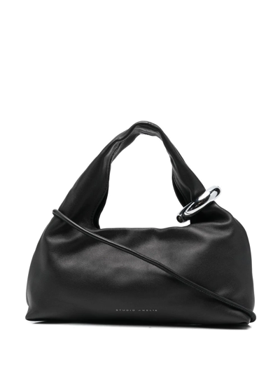 Studio Amelia Helium Mini Leather Top-handle Bag In Blk