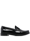 SAINT LAURENT HIGH-SHINE LEATHER LOAFERS